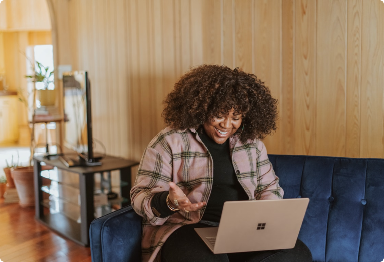 Girl with a laptop